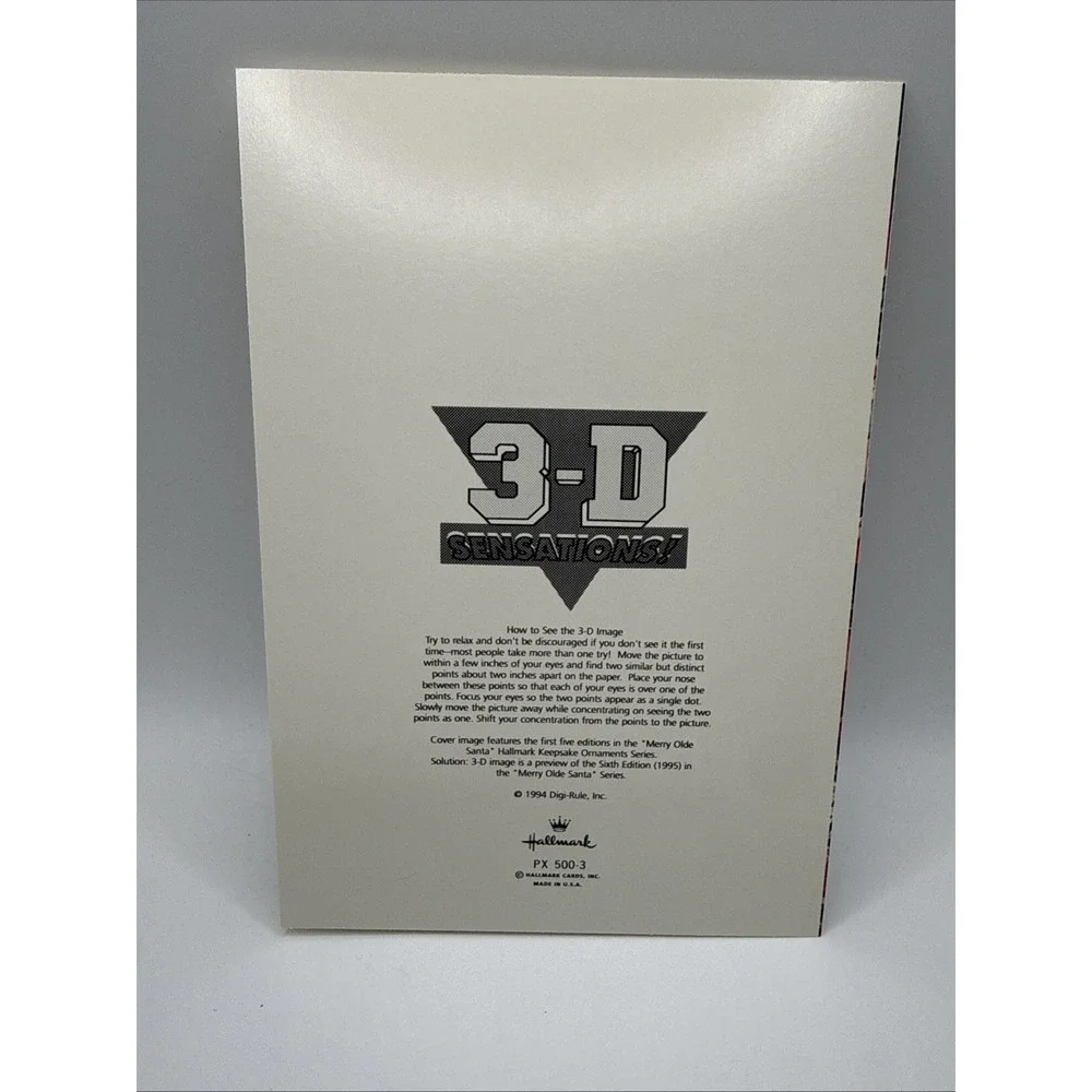 Hallmark 3-D Sensations Christmas Cards Merry Olde Santa 20 Cards 21 Envelopes